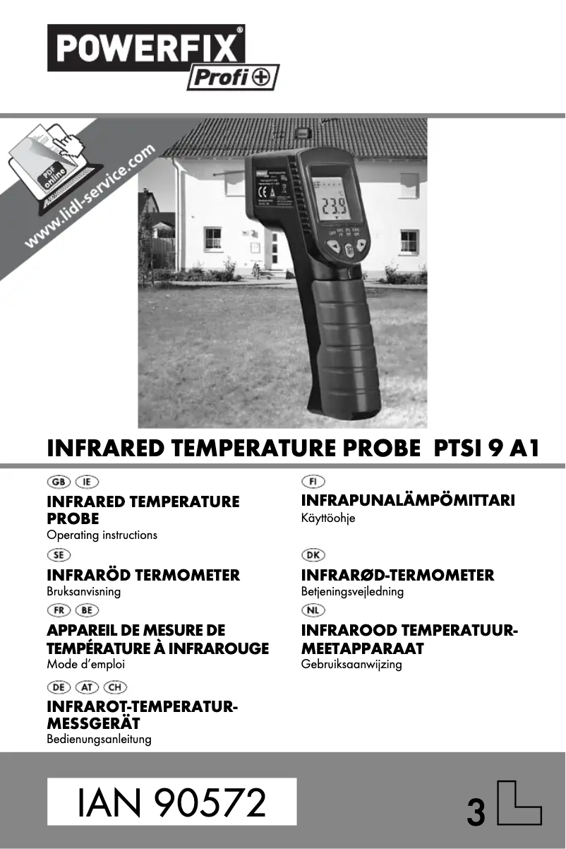 Page 1 of the manual User Manual Powerfix PTSI 9 A1