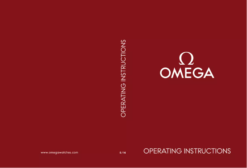 Page 1 de la notice Manuel utilisateur Omega Horloge