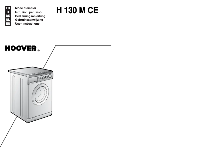 Image de la première page du manuel de l'appareil H130 M CE
