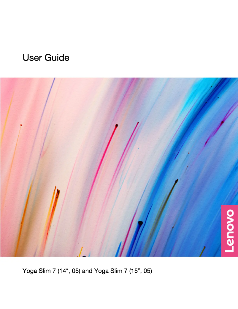 Image de la première page du manuel de l'appareil IdeaPad Yoga Slim 7