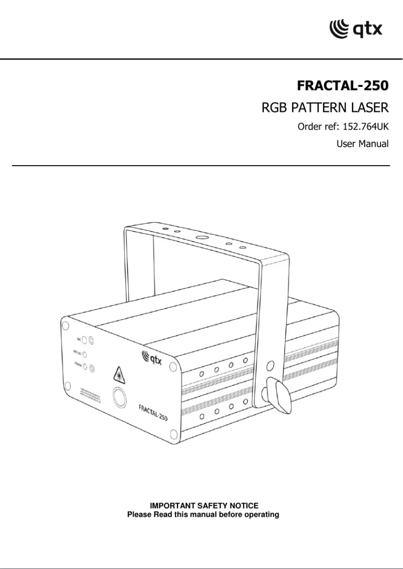 Page n°1 - Manuel utilisateur Qtx FRACTAL-250