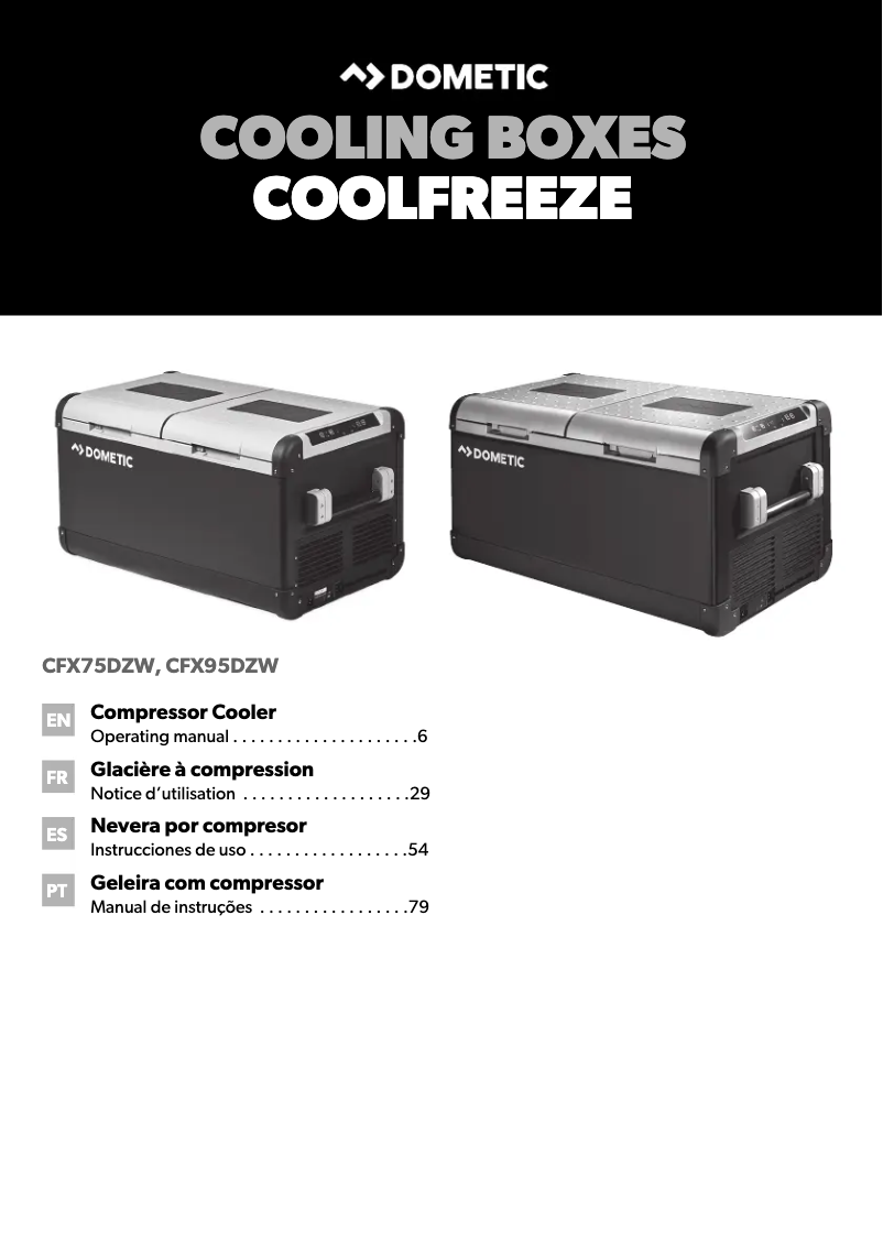 Image de la première page du manuel de l'appareil CoolerFreeze CFX 75DZW