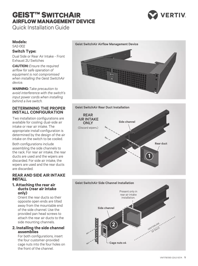 Page 1 de la notice Manuel utilisateur Emerson SA2-002