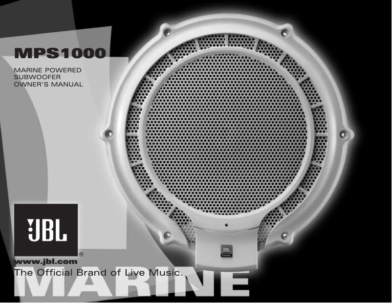 Page n°1 - Manuel utilisateur JBL MPS1000