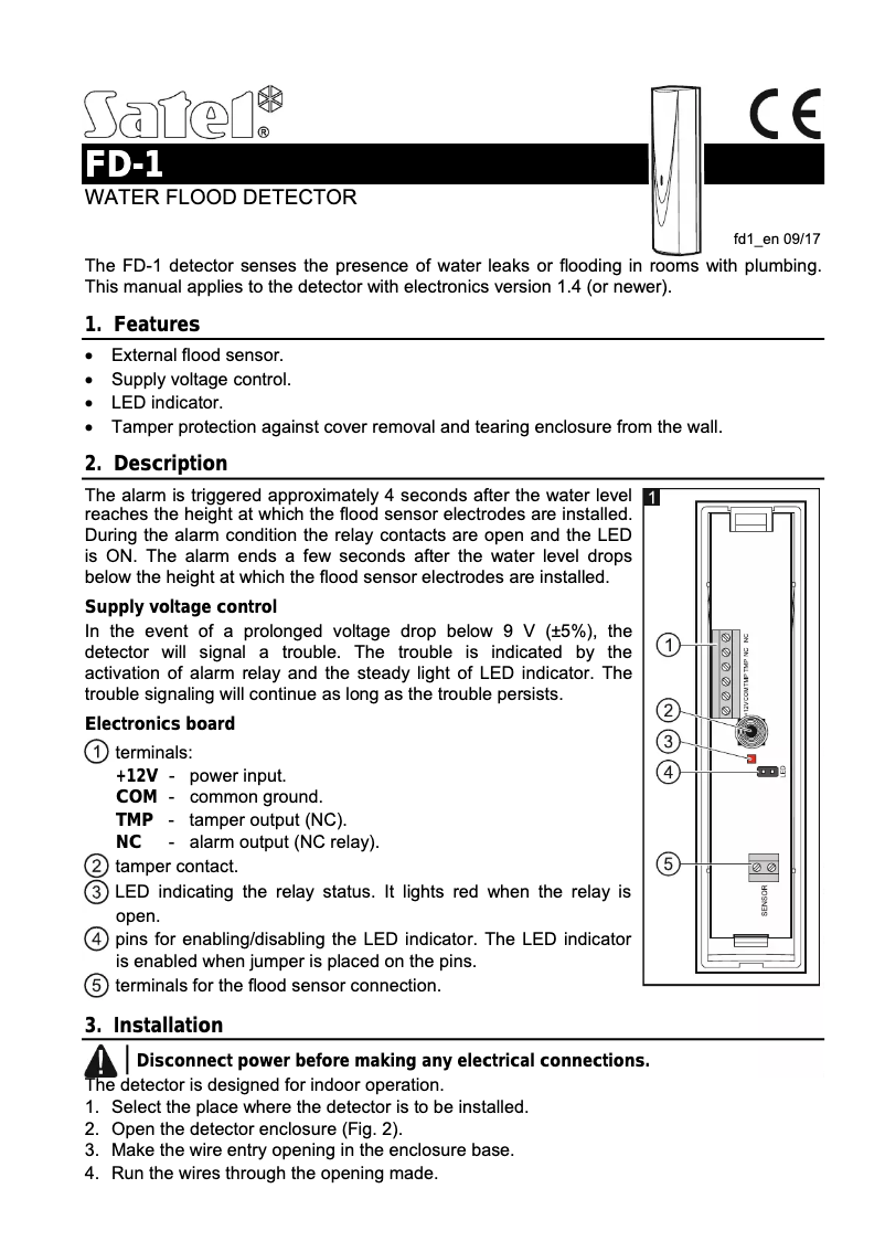 Image de la première page du manuel de l'appareil FD-1