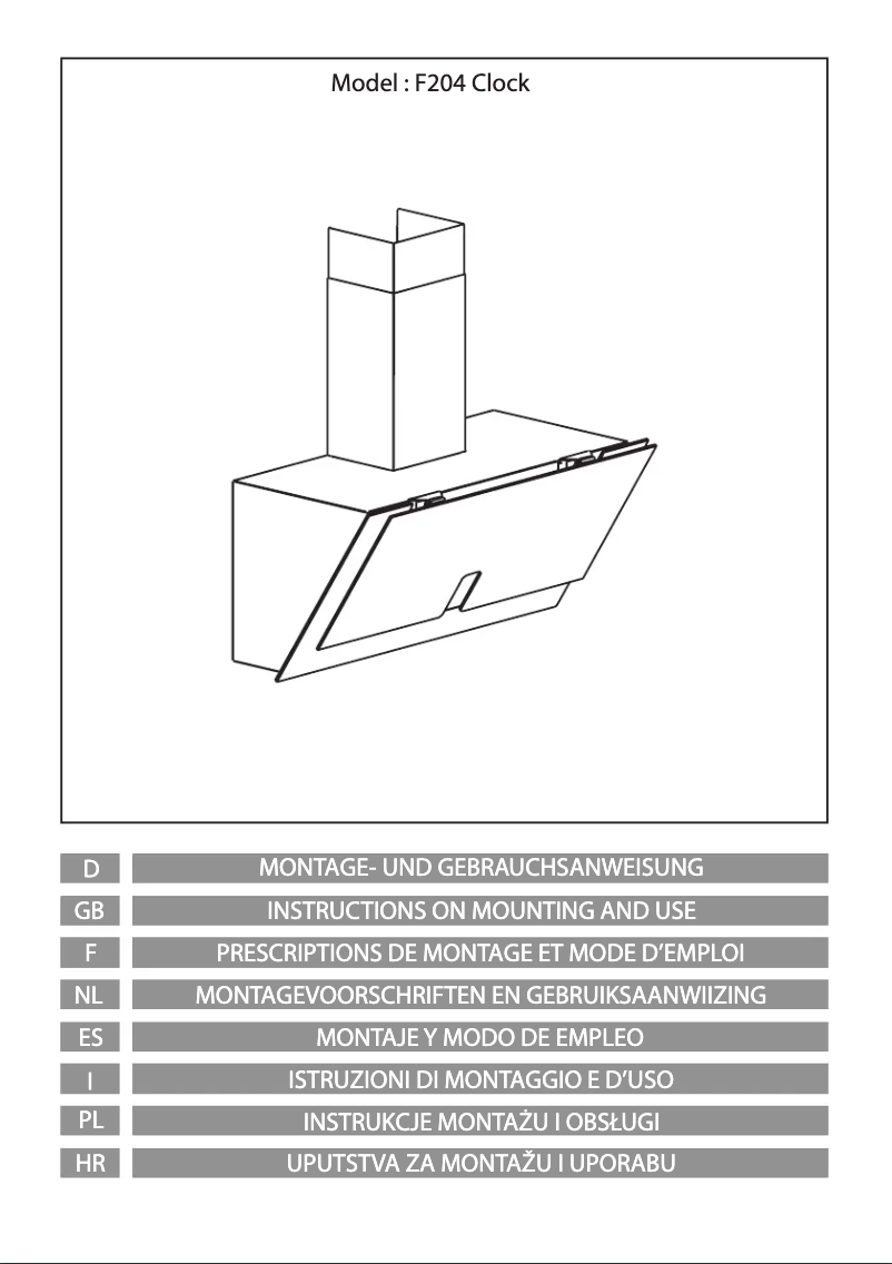 Image de la première page du manuel de l'appareil F204 Clock
