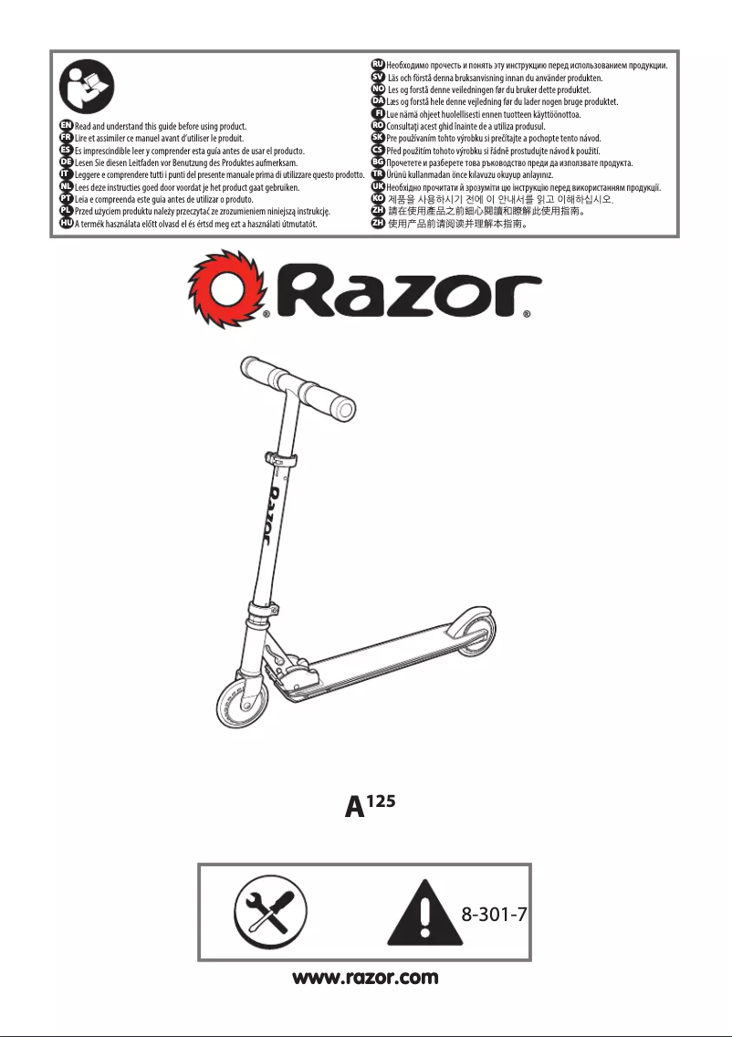 Page 1 de la notice Manuel utilisateur Razer A125