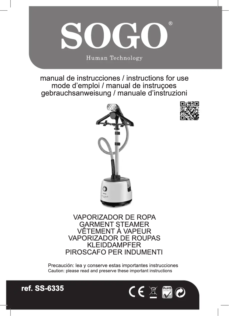 Page n°1 - Manuel utilisateur Sogo PLA-SS-6335