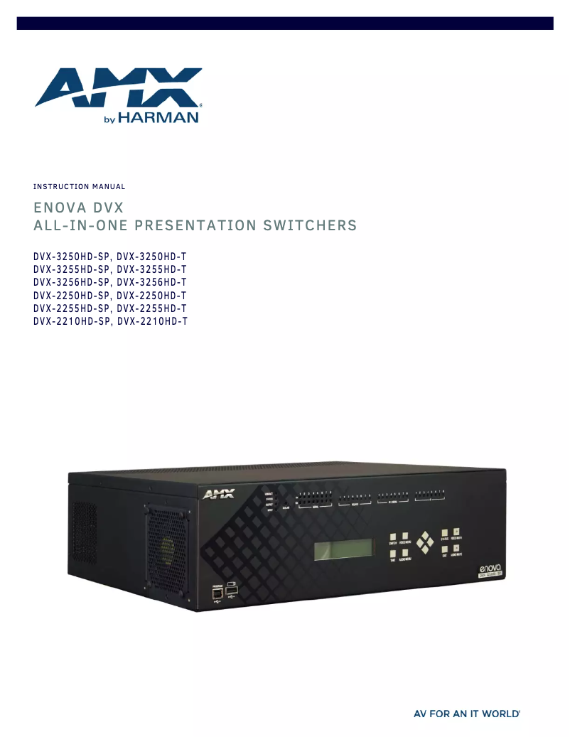 Image de la première page du manuel de l'appareil DVX-3255HD