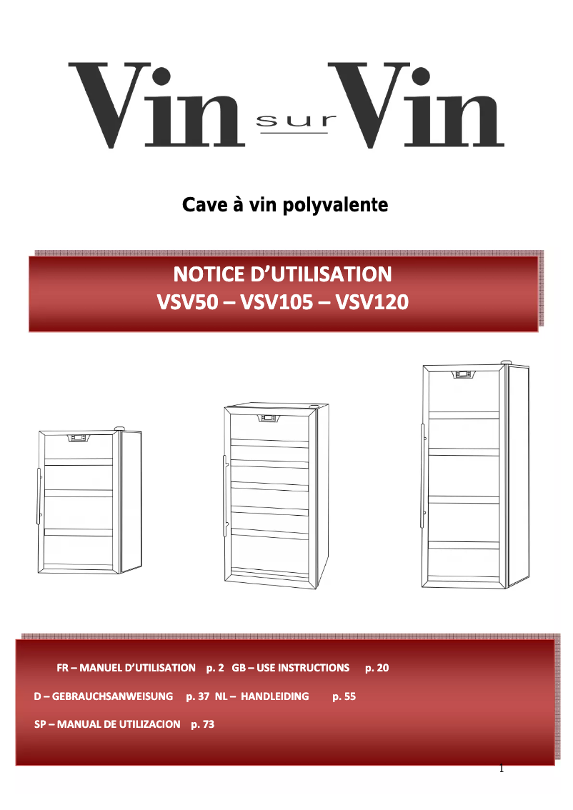 Page n°1 - Manuel utilisateur Climadiff VSV105