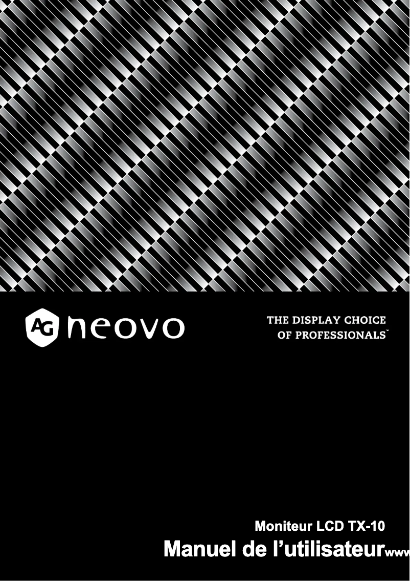 Page 1 de la notice Manuel utilisateur AG Neovo TX-10