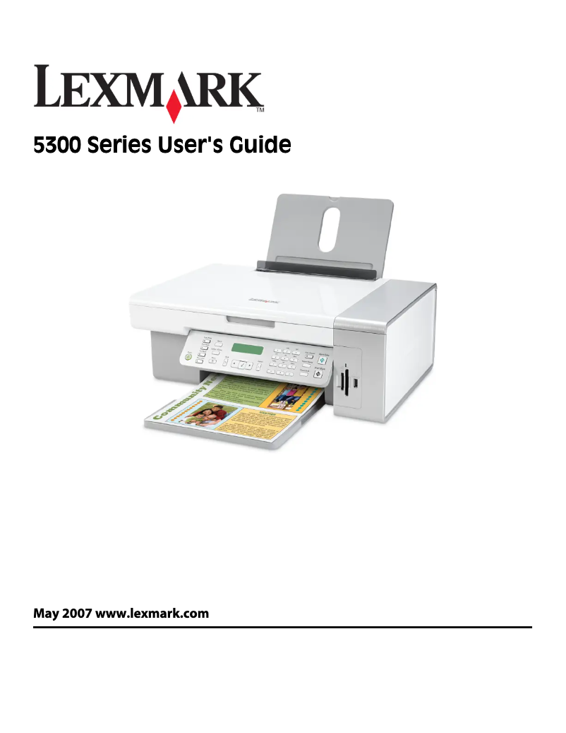 Page 1 de la notice Manuel utilisateur Lexmark 5340