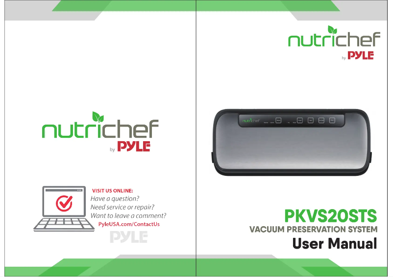 Page n°1 - Manuel utilisateur Nutrichef PKVS20STS