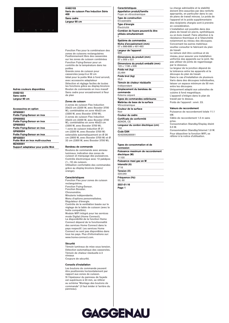 Image de la première page du manuel de l'appareil VI492103