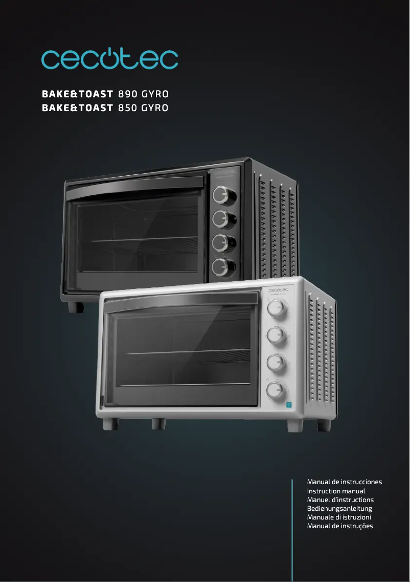 Page n°1 - Manuel utilisateur Cecotec Bake&Toast 850 Gyro