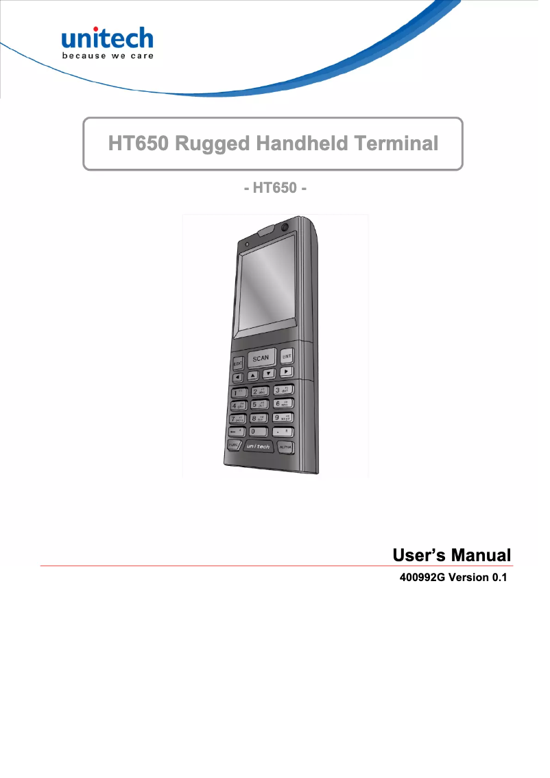 Página 1 del manual Manual de usuario Unitech SRD650