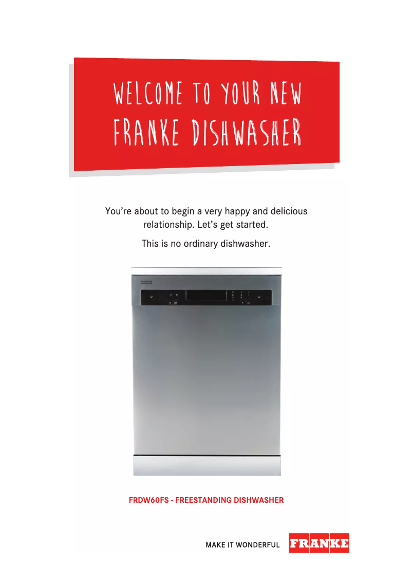 Page 1 de la notice Manuel utilisateur Franke FRDW 60 FS