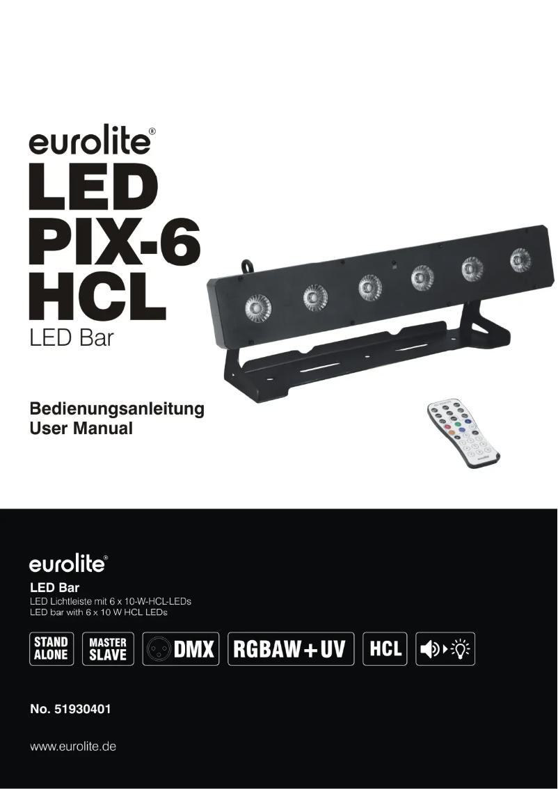 Page n°1 - Manuel utilisateur Eurolite LED PIX-6 HCL