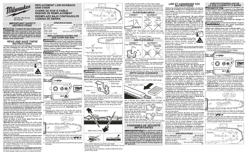 Page n°1 - Manuel utilisateur Milwaukee 49-16-2723