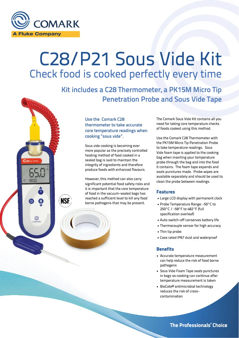 Page 1 de la notice Manuel utilisateur Comark C28