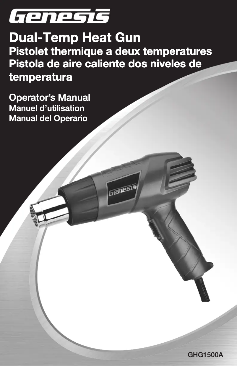 Image de la première page du manuel de l'appareil GHG1500A