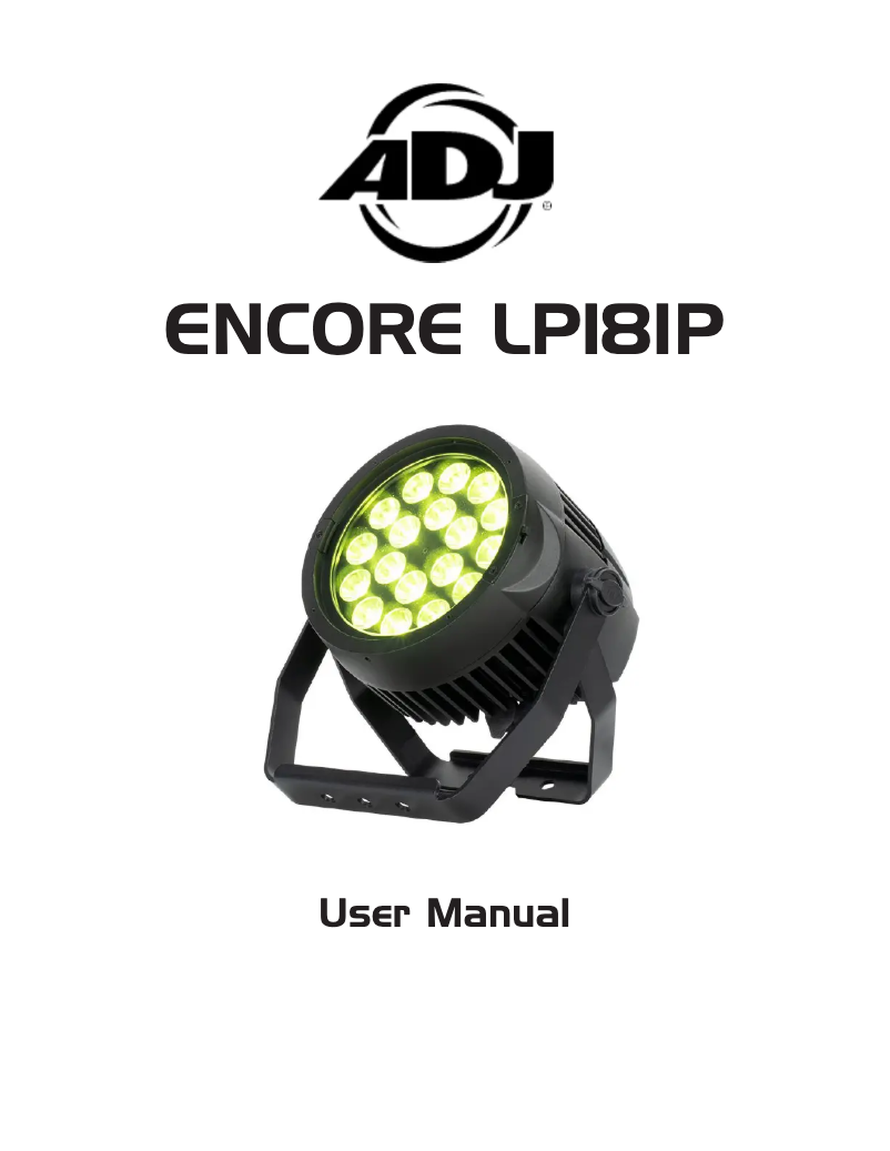 Page n°1 - Manuel utilisateur American DJ ENCORE LP18IP