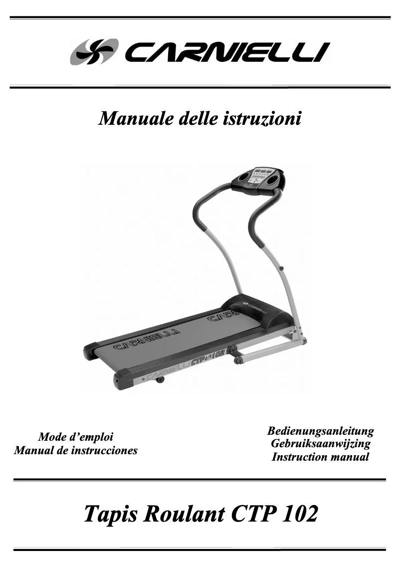 Page 1 de la notice Manuel utilisateur Carnielli CTP 102