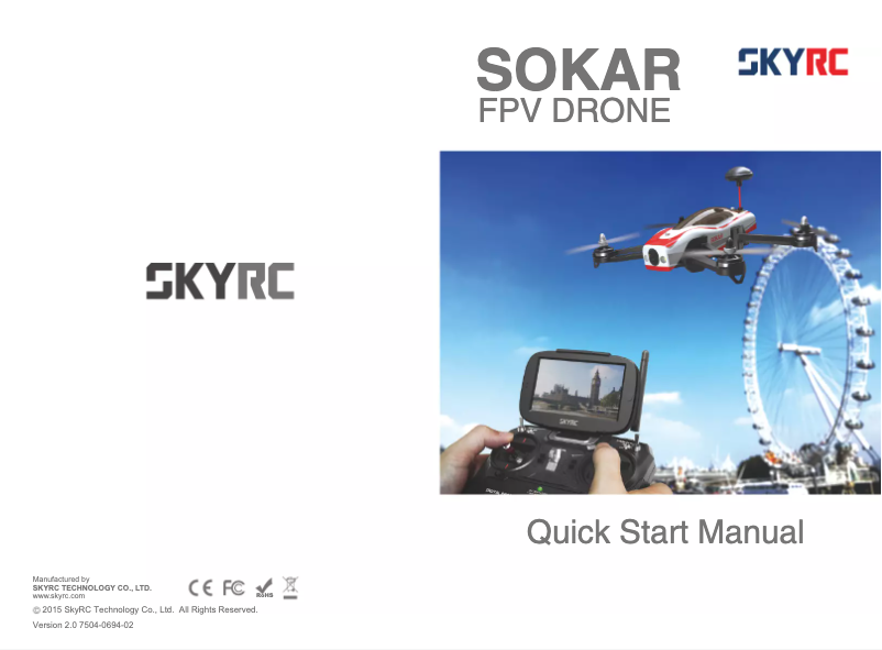 Image de la première page du manuel de l'appareil FPV SOKAR