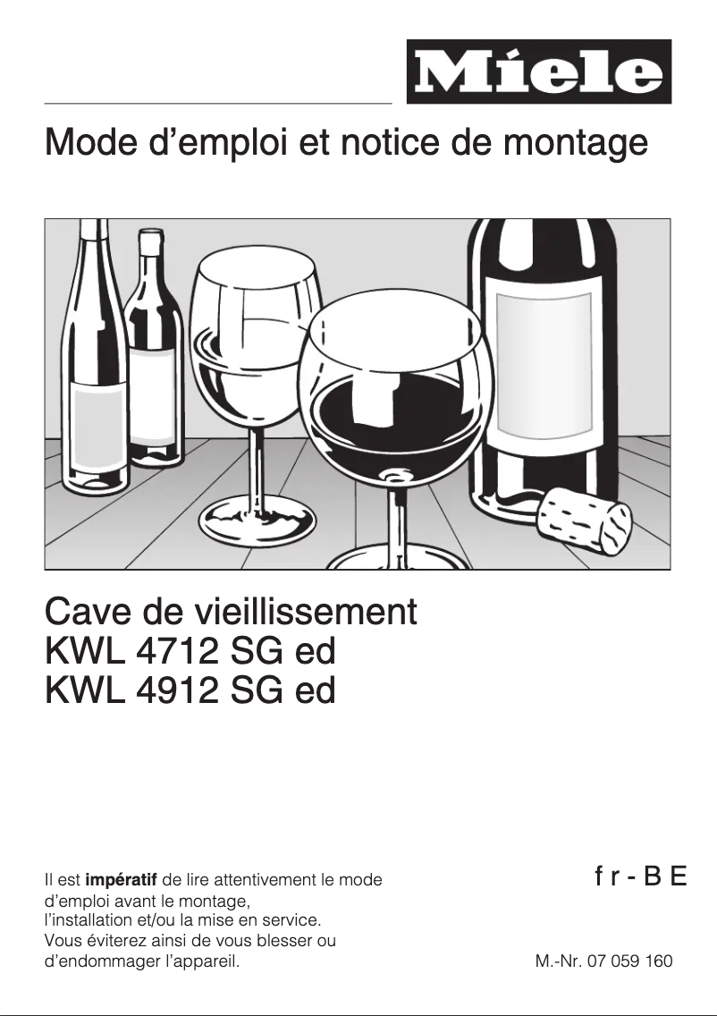 Page 1 de la notice Manuel utilisateur Miele KWL 4912 SG ed