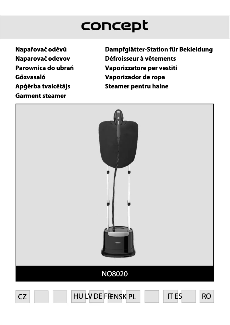 Image de la première page du manuel de l'appareil Perfect Steam NO8020