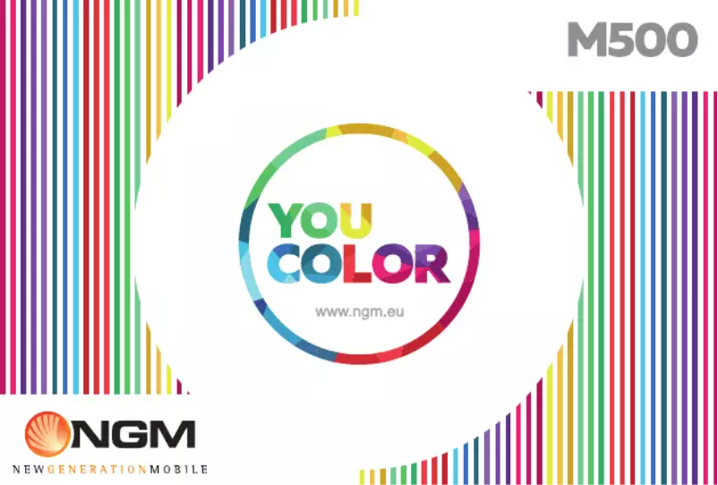 Page 1 de la notice Manuel utilisateur NGM You Color M500