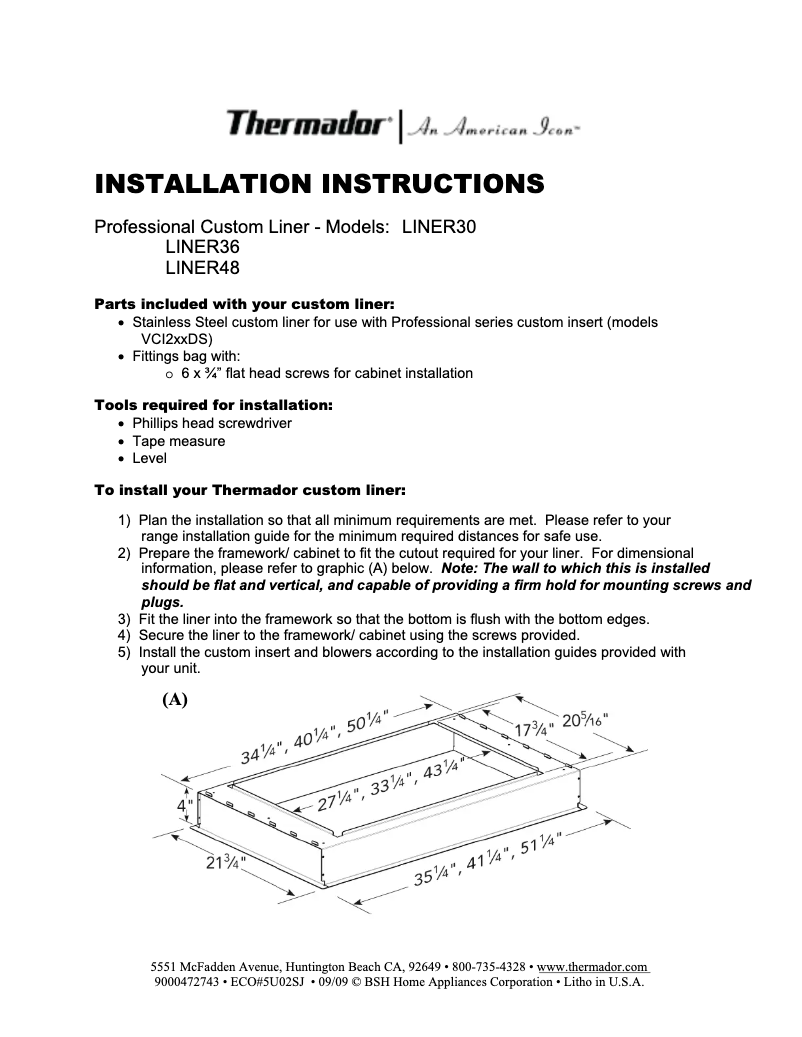 Imagen de la primera página del manual del dispositivo LINER48