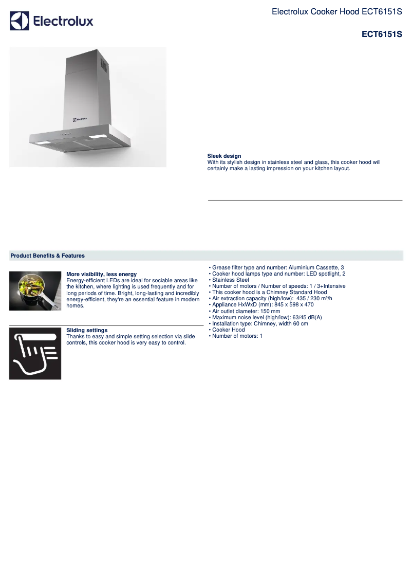 Page 1 de la notice Manuel utilisateur Electrolux ECT6151S