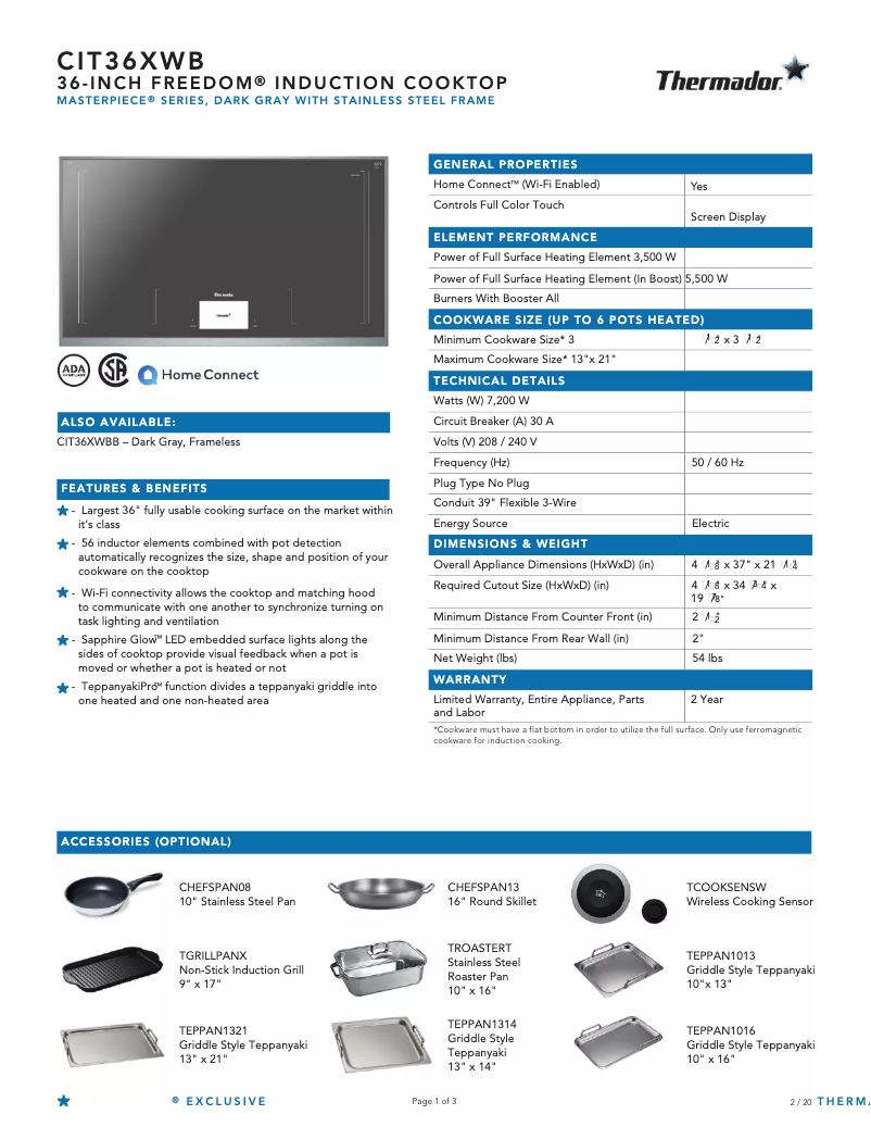 Image de la première page du manuel de l'appareil CIT36XWB