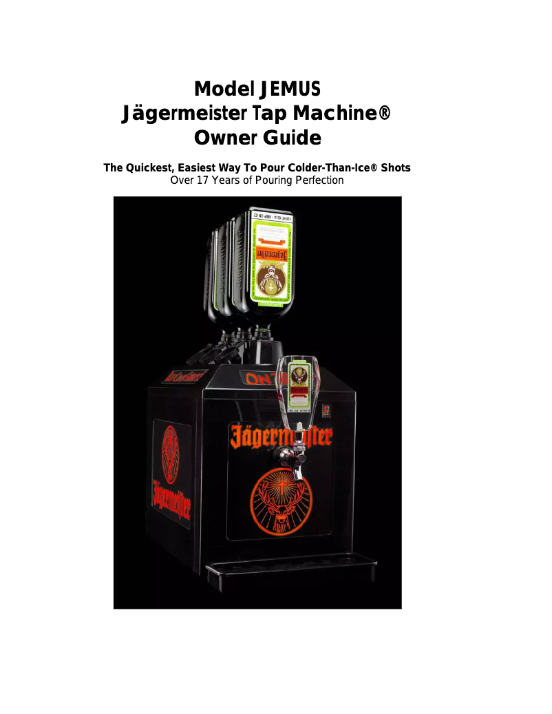 Página 1 del manual Manual de usuario Jägermeister Jemus