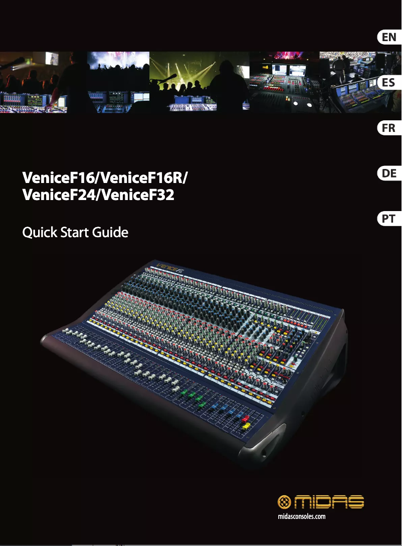 Page n°1 - Guide de démarrage rapide Midas Venice VF16R