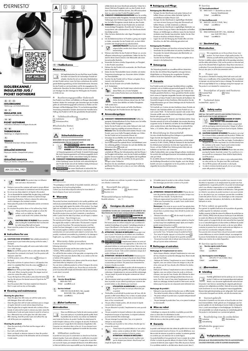 Page 1 de la notice Manuel utilisateur Ernesto IAN 313061