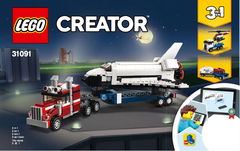 Page 1 de la notice Manuel utilisateur Lego Creator 31091