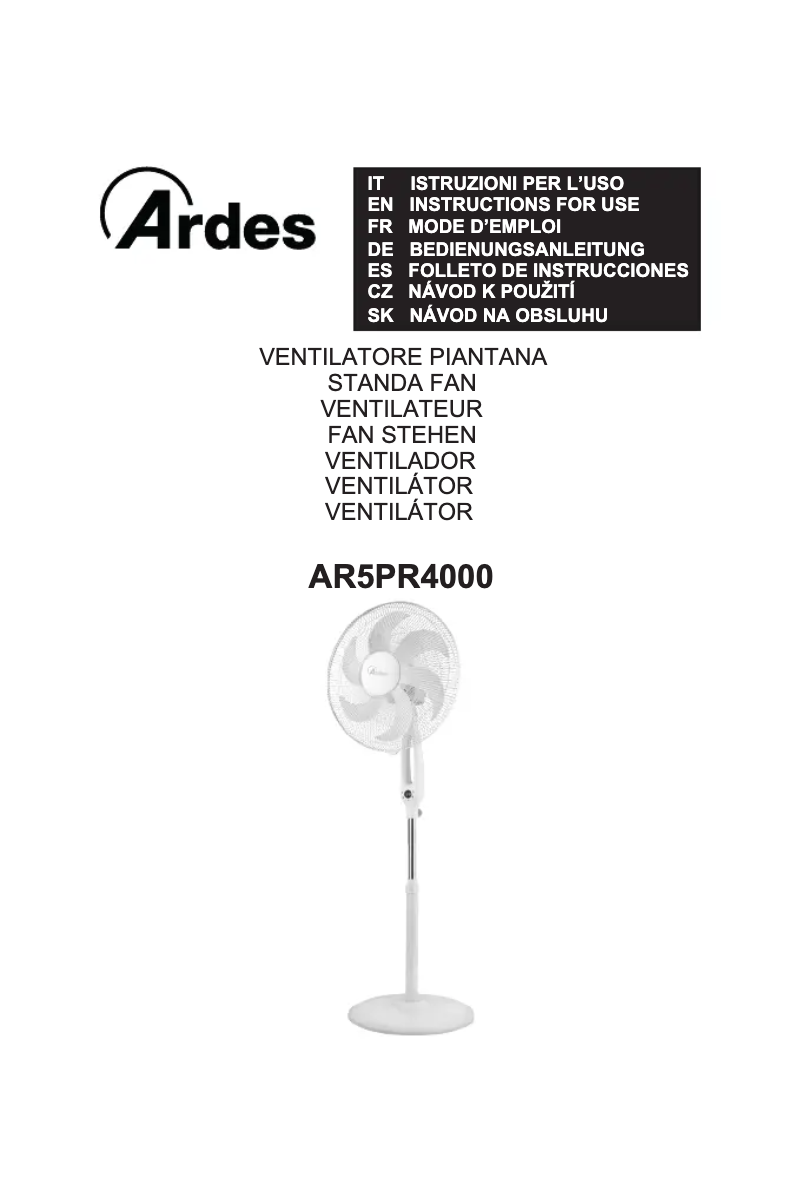 Page n°1 - Instructions / montage Ardes AR5PR4001