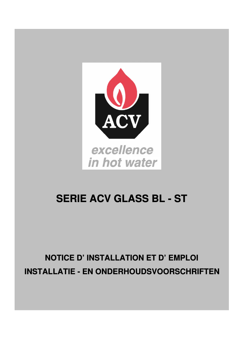 Imagen de la primera página del manual del dispositivo GLASS BL - ST