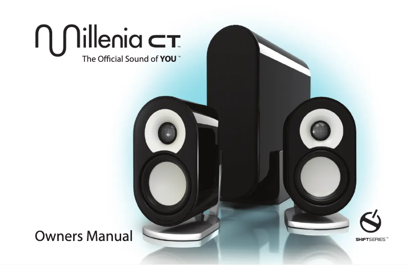 Page 1 de la notice Manuel utilisateur Paradigm Millenia CT 2