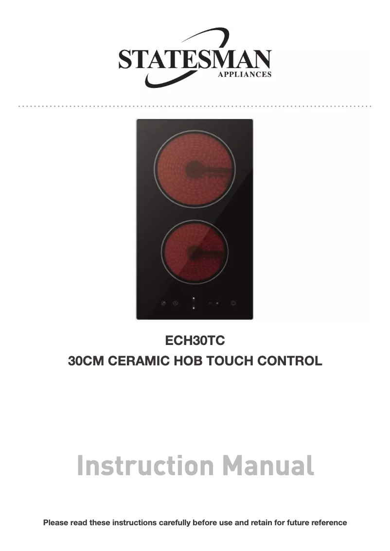 Page n°1 - Manuel utilisateur Statesman ECH30TC