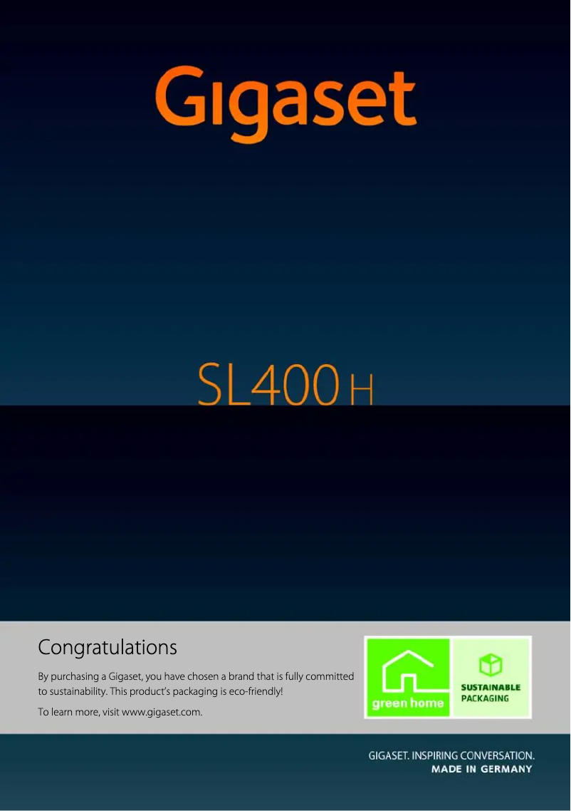 Page 1 de la notice Manuel utilisateur Gigaset SL400H