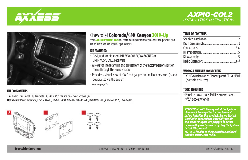 Página 1 del manual Manual de usuario AXESS AXPIO-COL2
