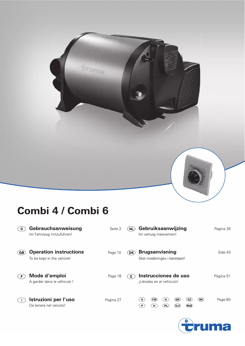 Image de la première page du manuel de l'appareil Combi 6