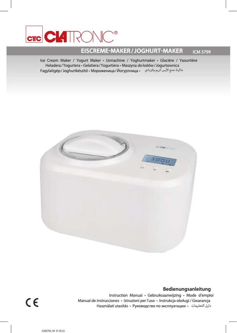 Page 1 de la notice Manuel utilisateur Clatronic ICM 3799