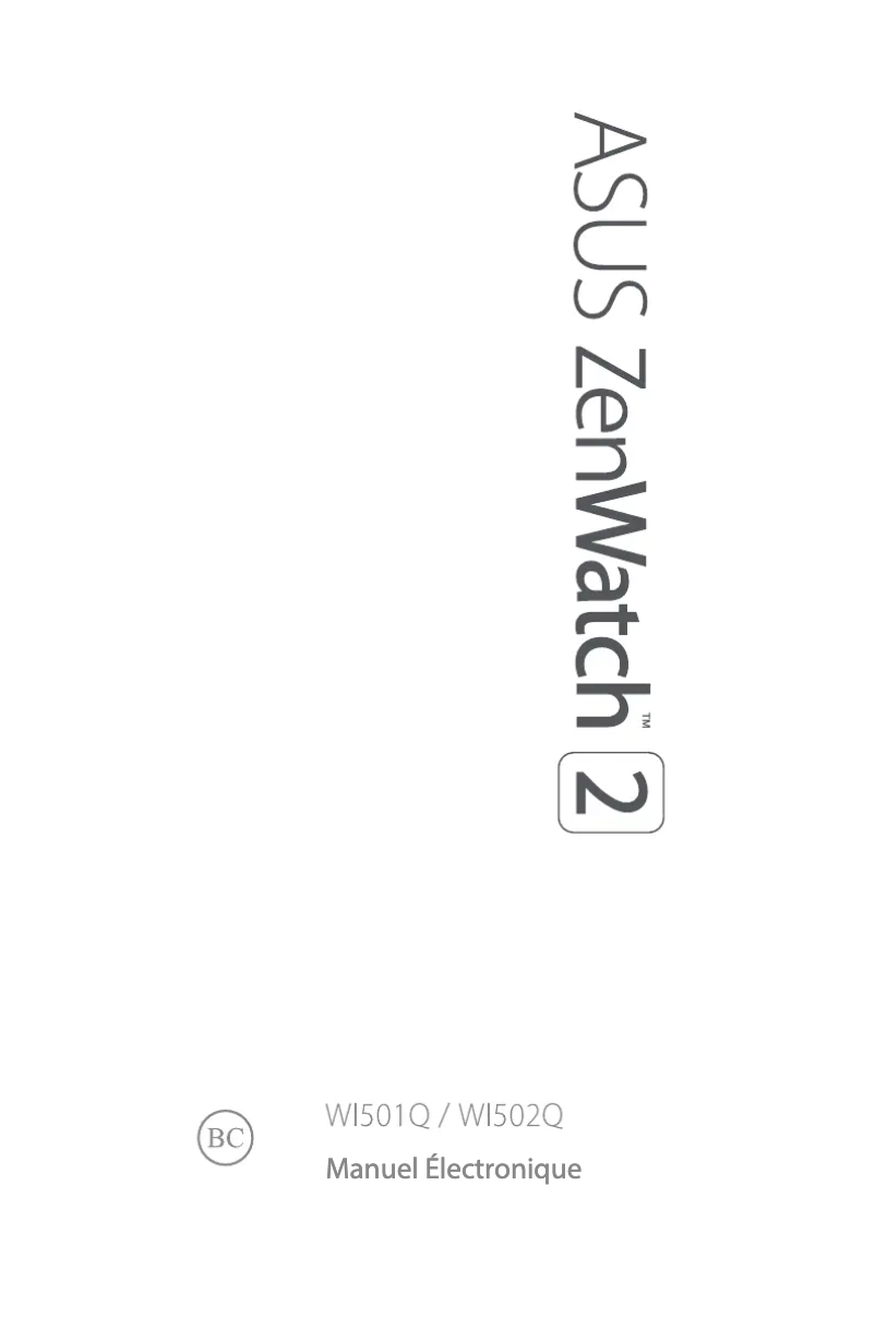 Image de la première page du manuel de l'appareil ZenWatch 2