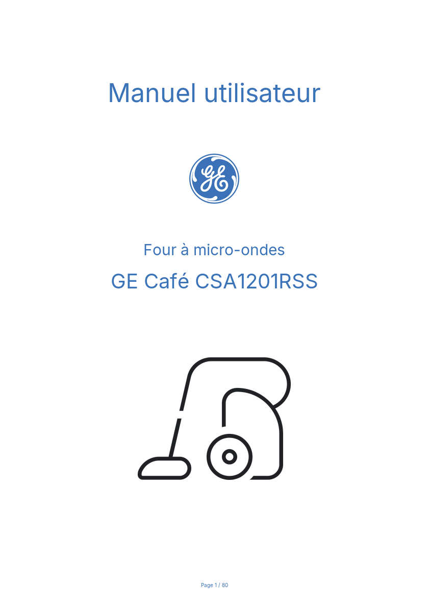Image de la première page du manuel de l'appareil Café CSA1201RSS