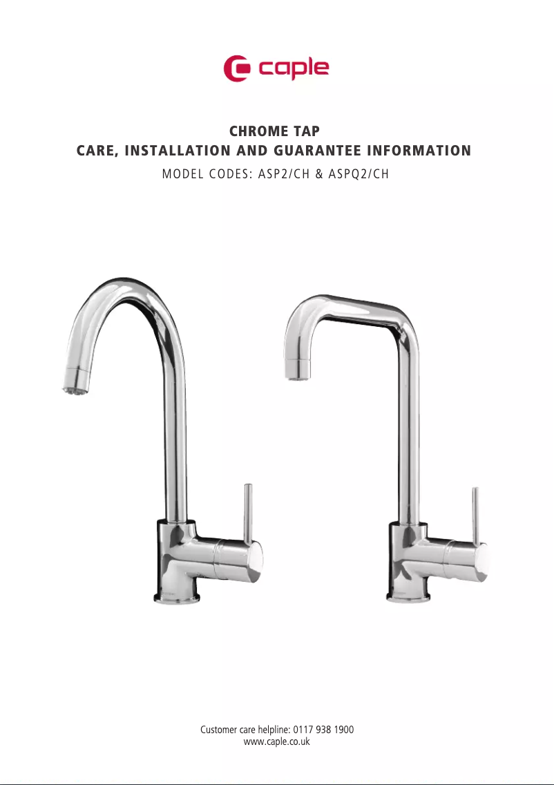 Page n°1 - Manuel utilisateur Caple ASP2/CH