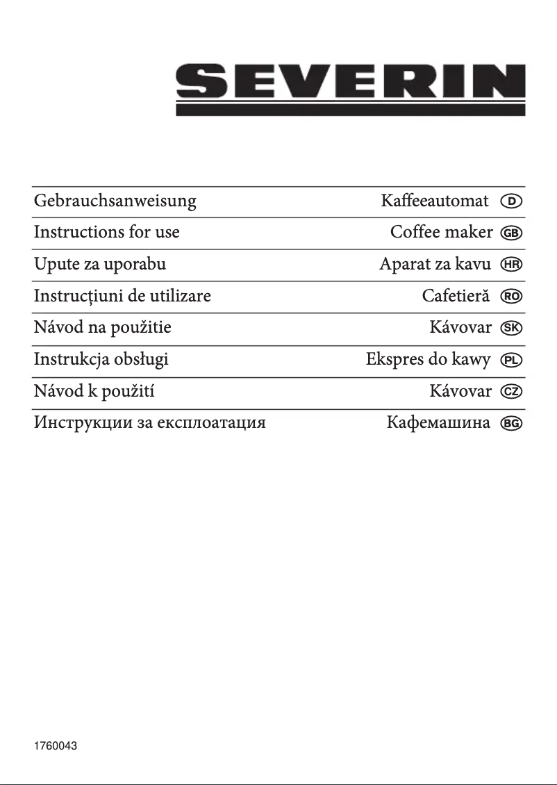 Page n°1 - Manuel utilisateur Severin KA 9226